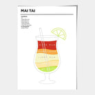 Mai Tai - Minimal Cocktail Poster