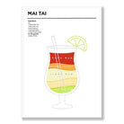 Mai Tai - Minimal Cocktail Poster