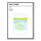 Gin and Tonic - Minimal Cocktail Poster