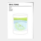 Gin and Tonic - Minimal Cocktail Poster
