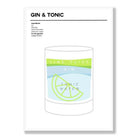 Gin and Tonic - Minimal Cocktail Poster
