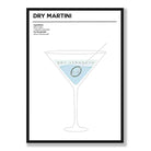 Dry Martini - Minimal Cocktail Poster