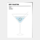 Dry Martini - Minimal Cocktail Poster
