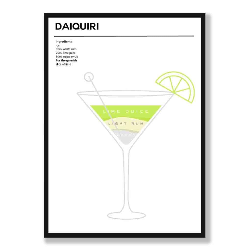 Daiquiri - Minimal Cocktail Poster