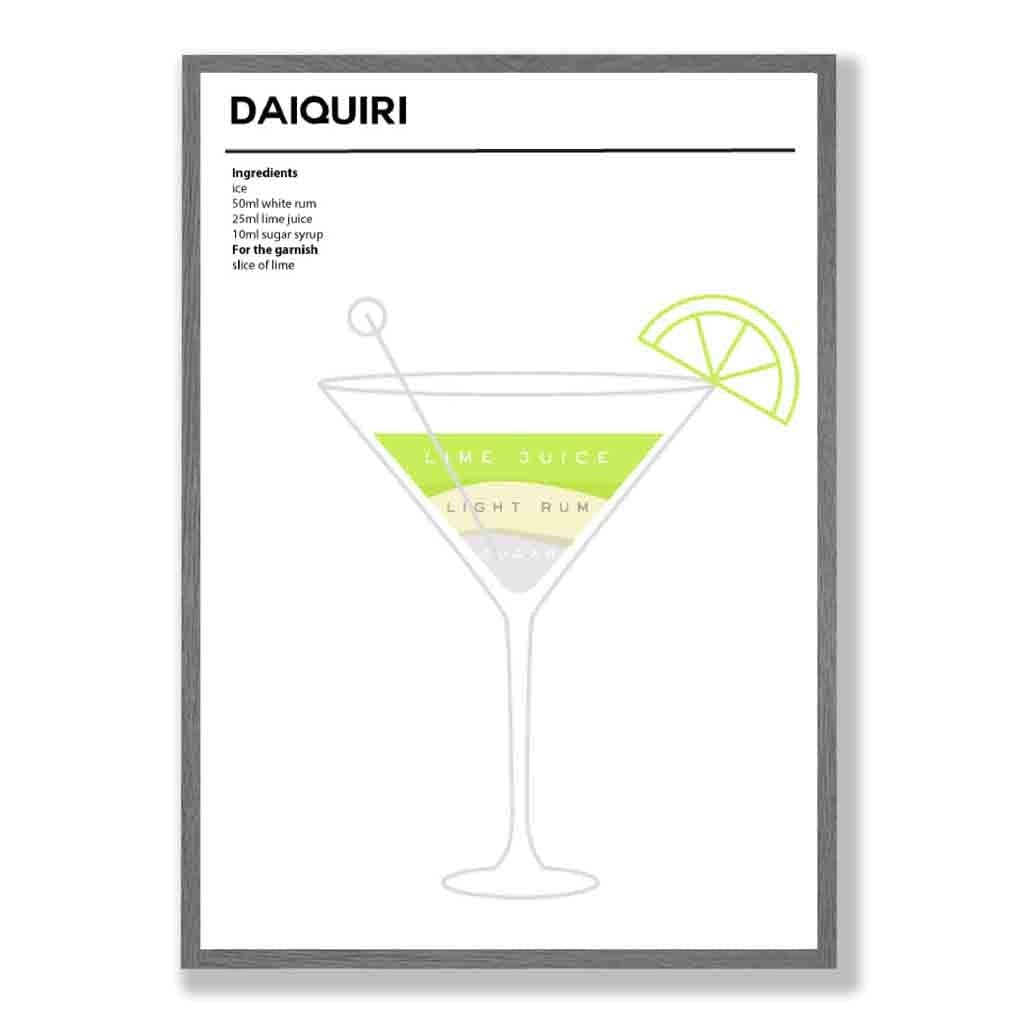 Daiquiri - Minimal Cocktail Poster