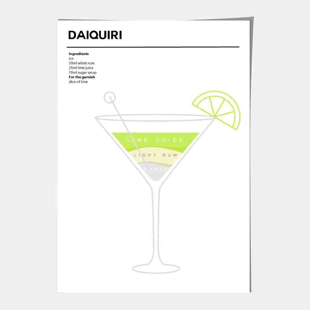 Daiquiri - Minimal Cocktail Poster