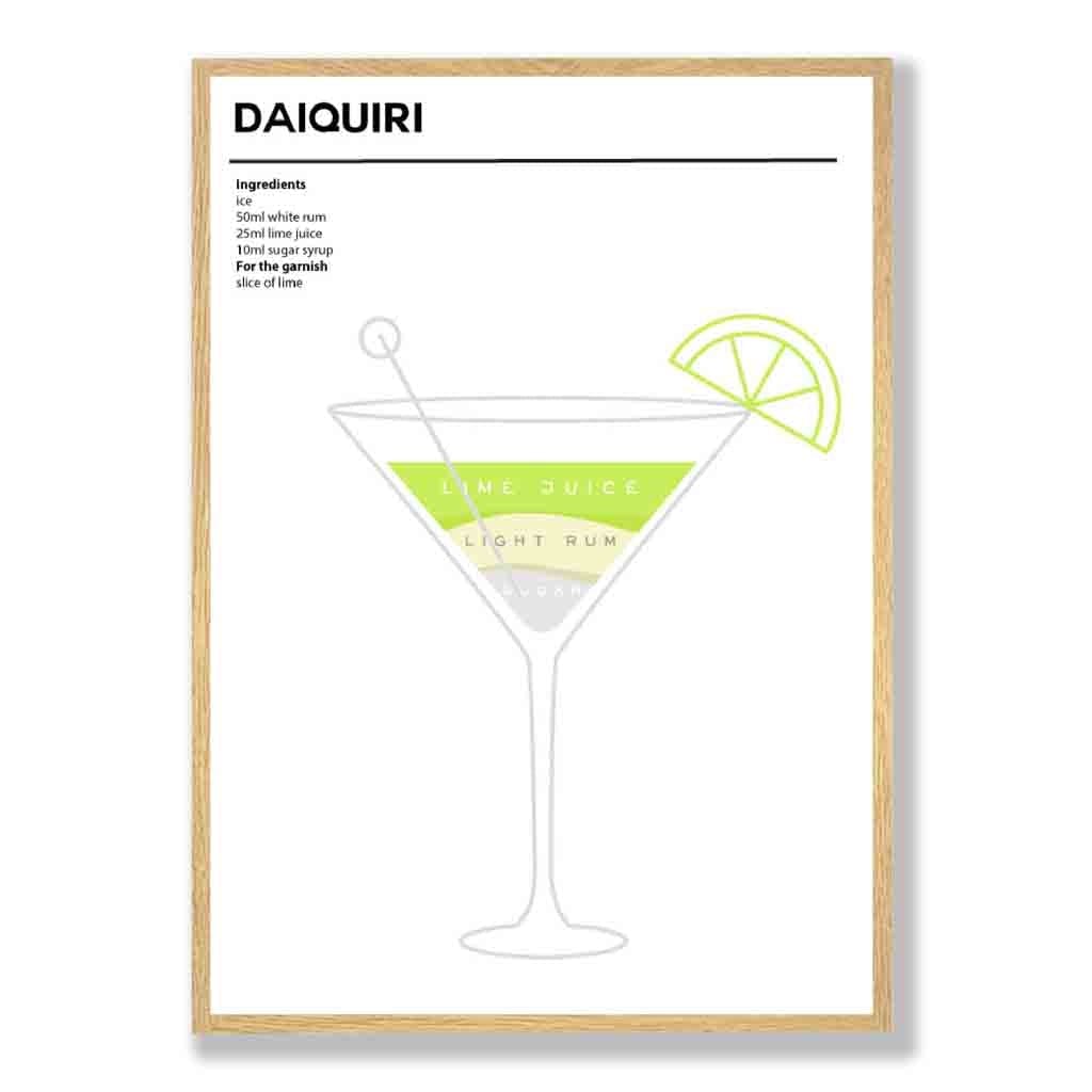 Daiquiri - Minimal Cocktail Poster