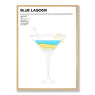 Blue Lagoon - Minimal Cocktail Poster