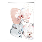 Blush Pink and Grey Abstract Floral Rose and Geometric Shapes No 3