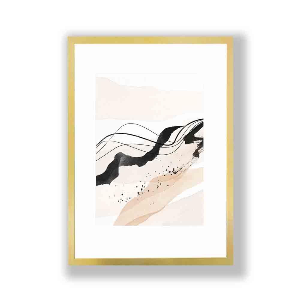 Abstract Beige and Black Landscape 01
