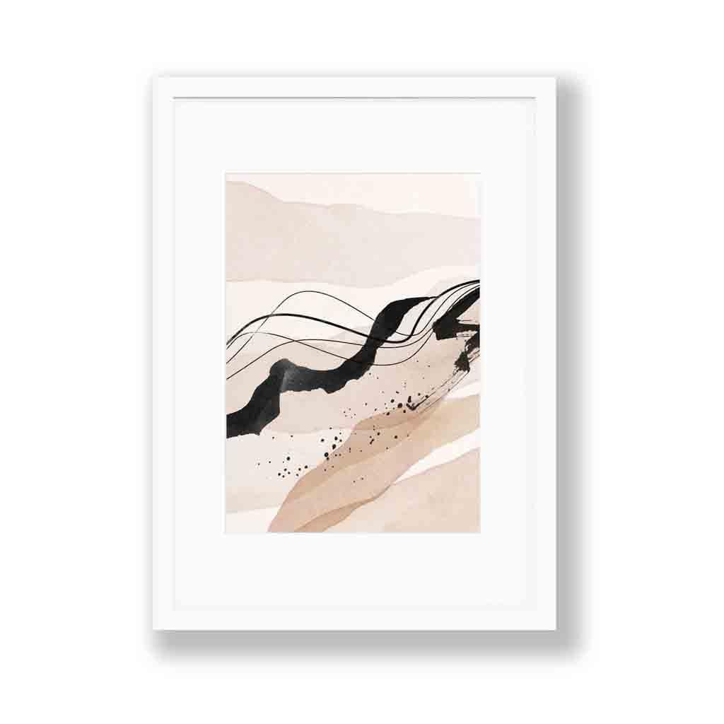 Abstract Beige and Black Landscape 01