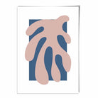 Pink and Blue Matisse Inspired Floral Wall Art Print No 2