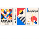Bauhaus Red Blue & Yellow Geometric Set of 3 Wall Art Prints