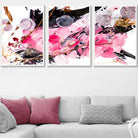 Set of 3 Geometric Abstract Pink Candy Wall Art Prints