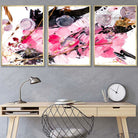 Set of 3 Geometric Abstract Pink Candy Wall Art Prints
