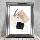 Abstract Geometric Black and Gold No 3 Art Print