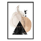 Abstract Geometric Black and Gold No 2 Art Print