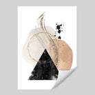 Abstract Geometric Black and Gold No 2 Art Print