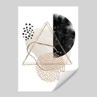 Abstract Geometric Black and Gold No 1 Art Print
