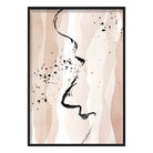 Abstract Beige and Black Landscape No3 Art Print