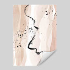 Abstract Beige and Black Landscape No3 Art Print