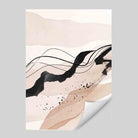 Abstract Beige and Black Landscape 01
