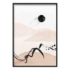 Abstract Beige and Black Landscape No 2 Art Print