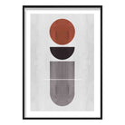 Geometric Black Grey Terracotta No2