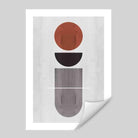 Geometric Black Grey Terracotta No2