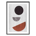 Geometric Black Grey Terracotta No4