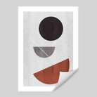 Geometric Black Grey Terracotta No4