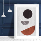 Geometric Black Grey Terracotta No4