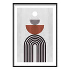 Geometric Black Grey Terracotta No3