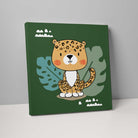 Boho Safari Jungle Leopard Dark Green and Yellow on Canvas