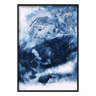 Blue Abstract Mountain 3 Watercolour Poster