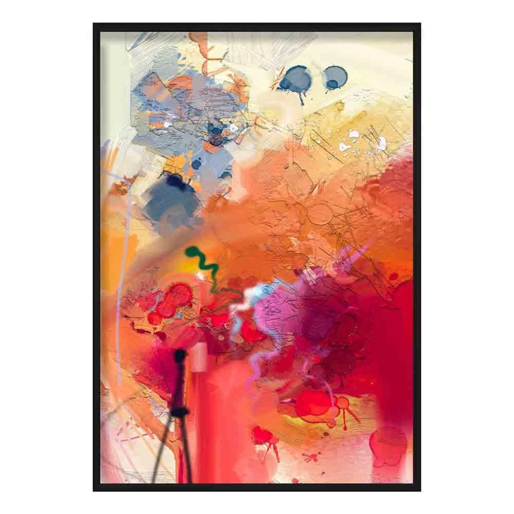 Abstract Colourful Pink and Orange Graffiti No 3 Art Print