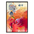 Abstract Colourful Pink and Orange Graffiti No 3 Art Print