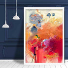 Abstract Colourful Pink and Orange Graffiti No 3 Art Print