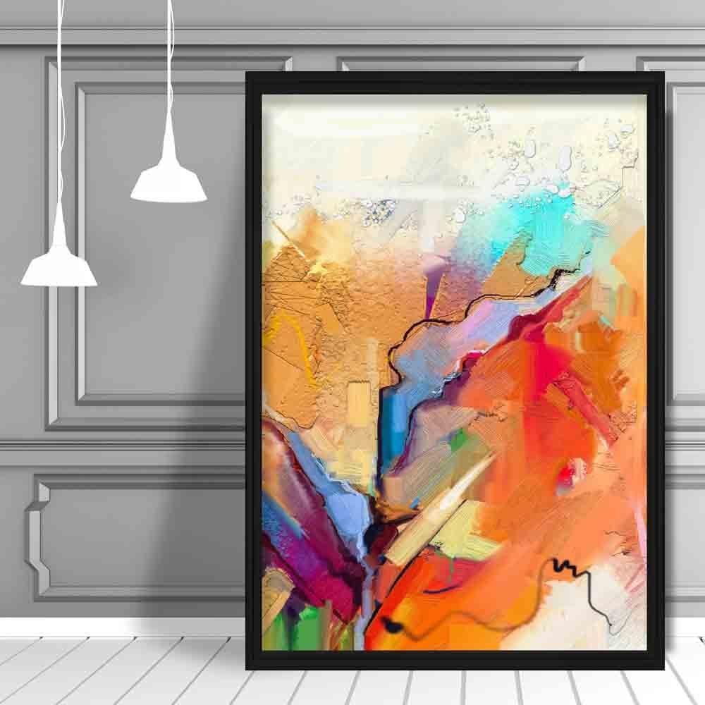 Abstract Colourful Pink and Orange Graffiti No 2 Art Print