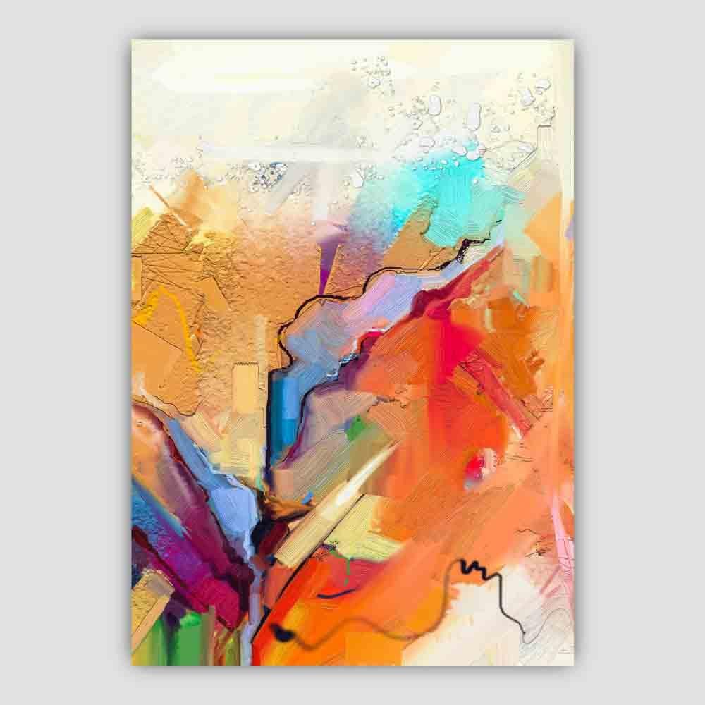 Abstract Colourful Pink and Orange Graffiti No 2 Art Print