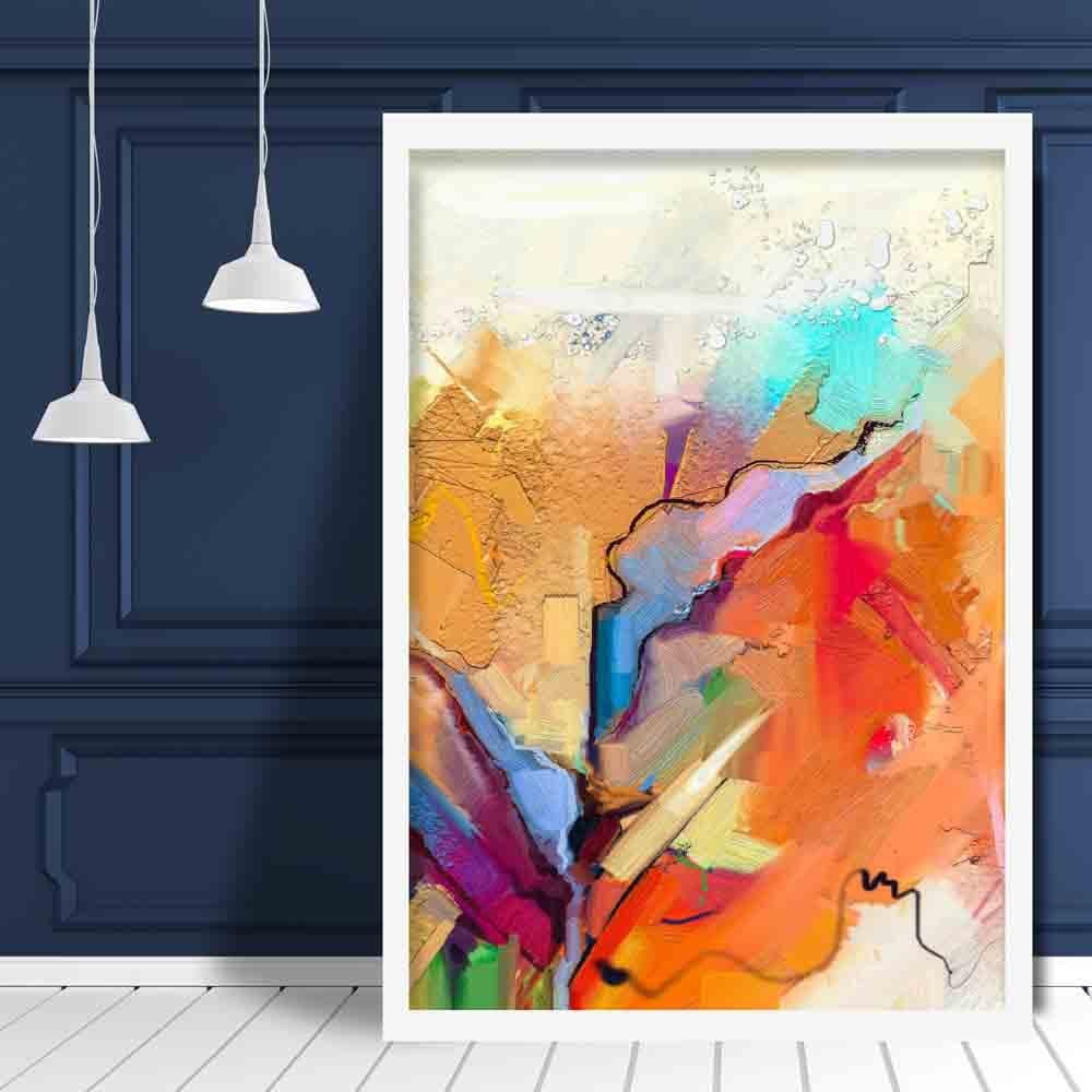 Abstract Colourful Pink and Orange Graffiti No 2 Art Print