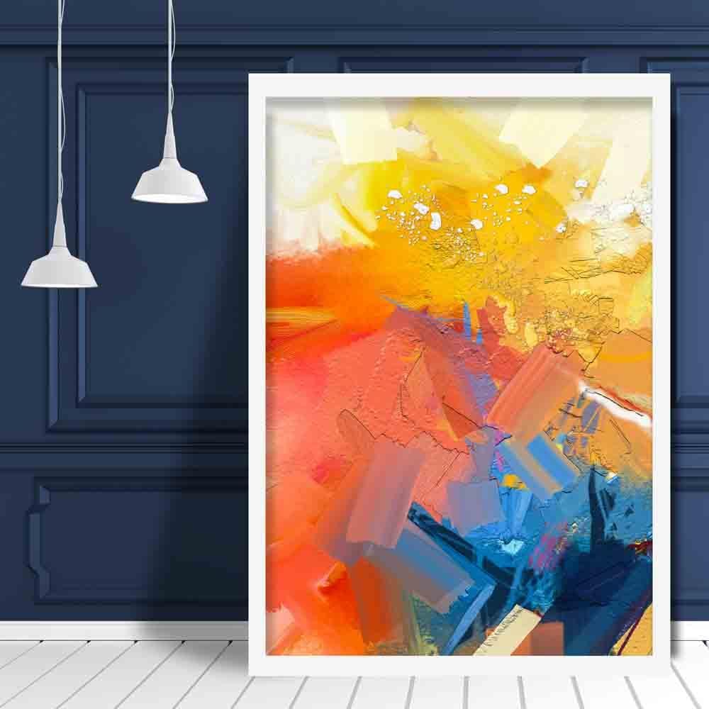 Abstract Colourful Pink and Orange Graffiti No 1 Art Print