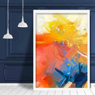 Abstract Colourful Pink and Orange Graffiti No 1 Art Print
