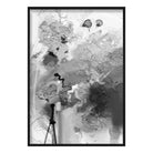 Abstract Textured Black and Grey Painting No 3 Print