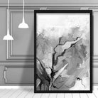 Abstract Textured Black and Grey Painting No 2 Art Print