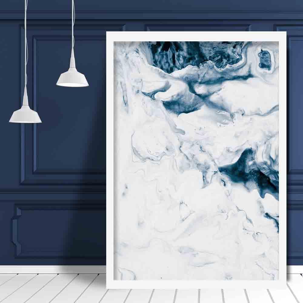 Ocean Abstract Fluid Painting 3 Poster