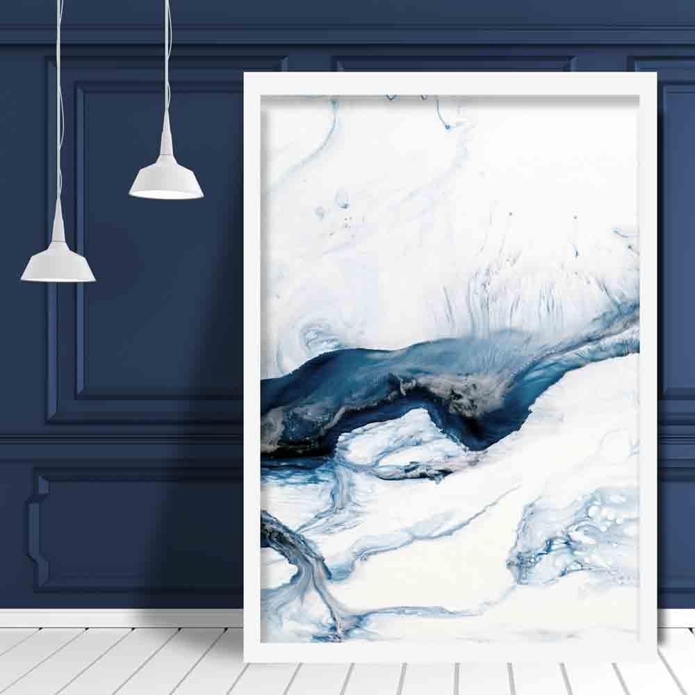 Ocean Abstract Fluid Painting 2 Poster