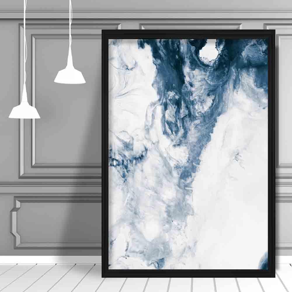 Ocean Abstract Fluid Painting 1 Poster