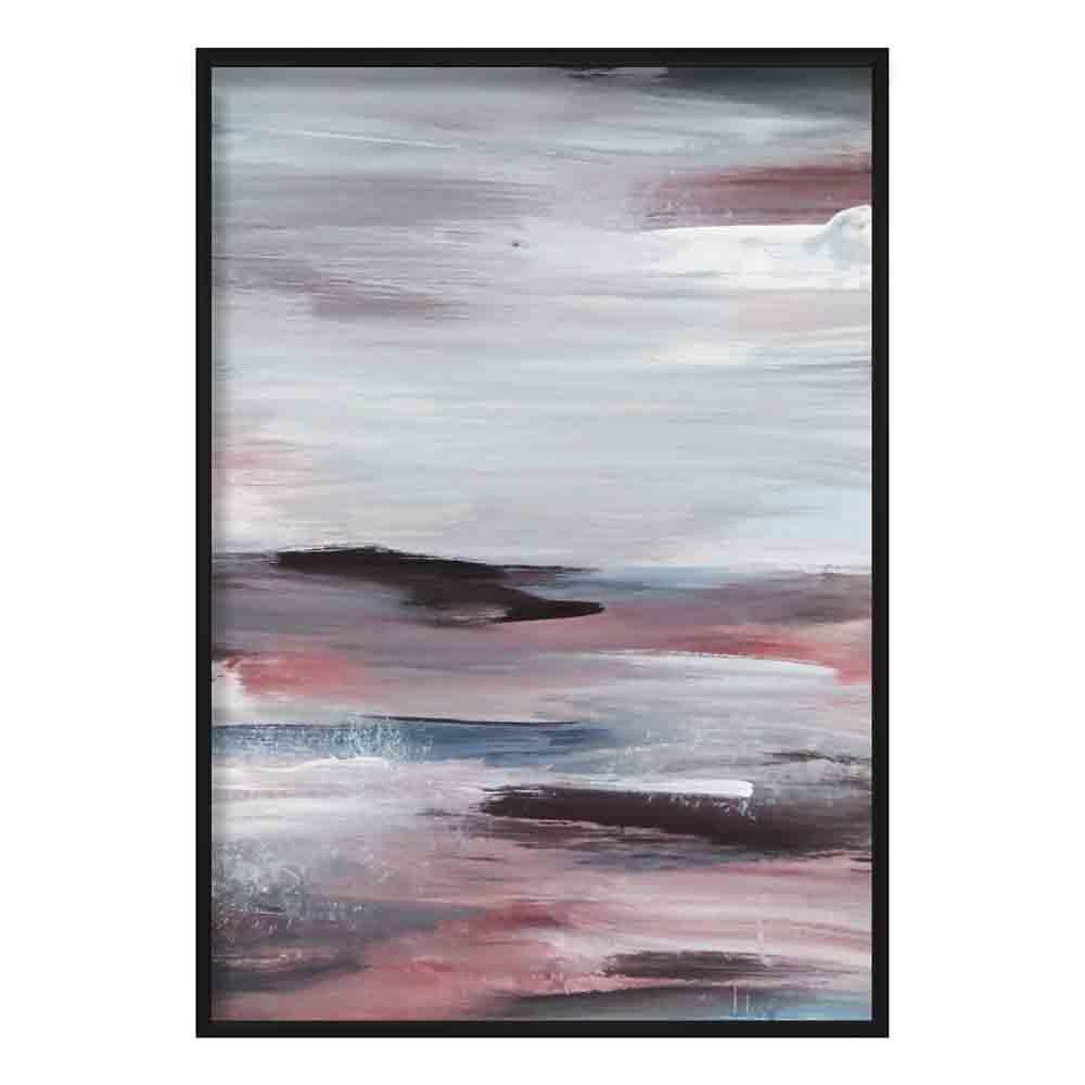 Pink & Blue Abstract Texture Painting 2 Poster