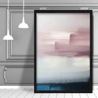Pink & Blue Abstract Texture Painting 1 Poster